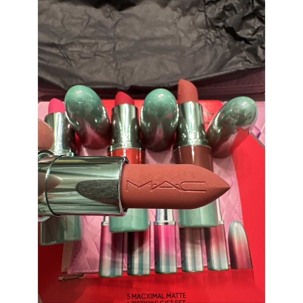 Mac 5 Macximal Matte Lipsticks Holiday Gift Set - 5 Full Sizes Limited Edition - Picture 9 of 13